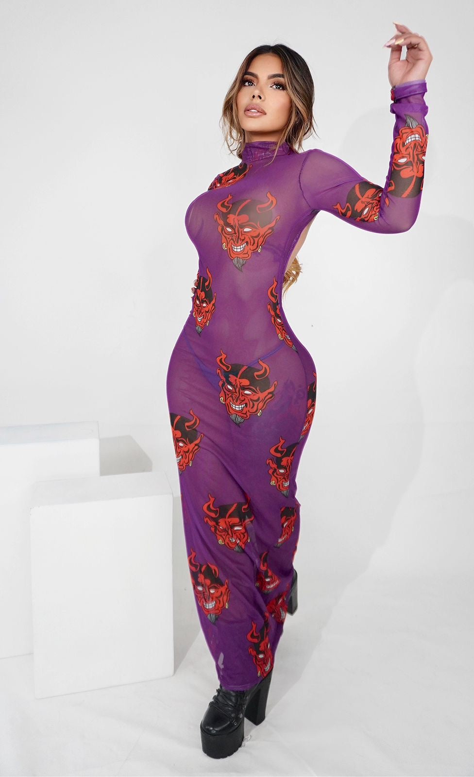 Vestido Largo Purple Demon